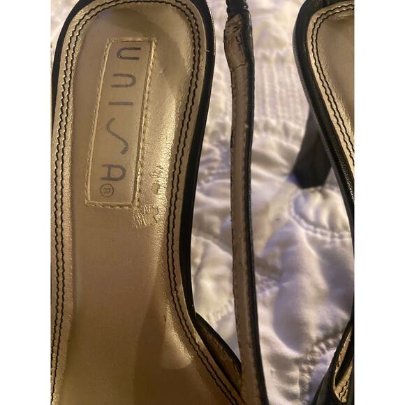 Unisa leather black sling backs 8M - Picture 3 of 10